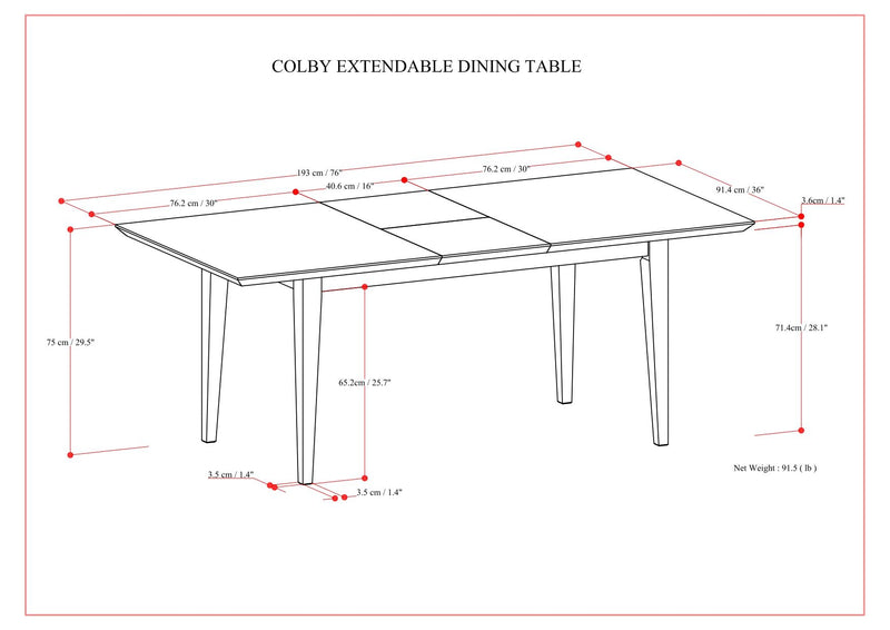 Colby - Dining Table, Contemporary