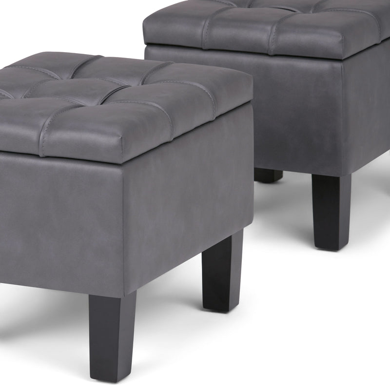 Dover - 3 Piece Storage Ottoman Contemporary Design