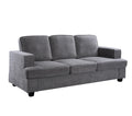 Modern Sofa, Comfortable 3 Seater Couch With Deep Seating, Loose Back Cushions, Wide Arms