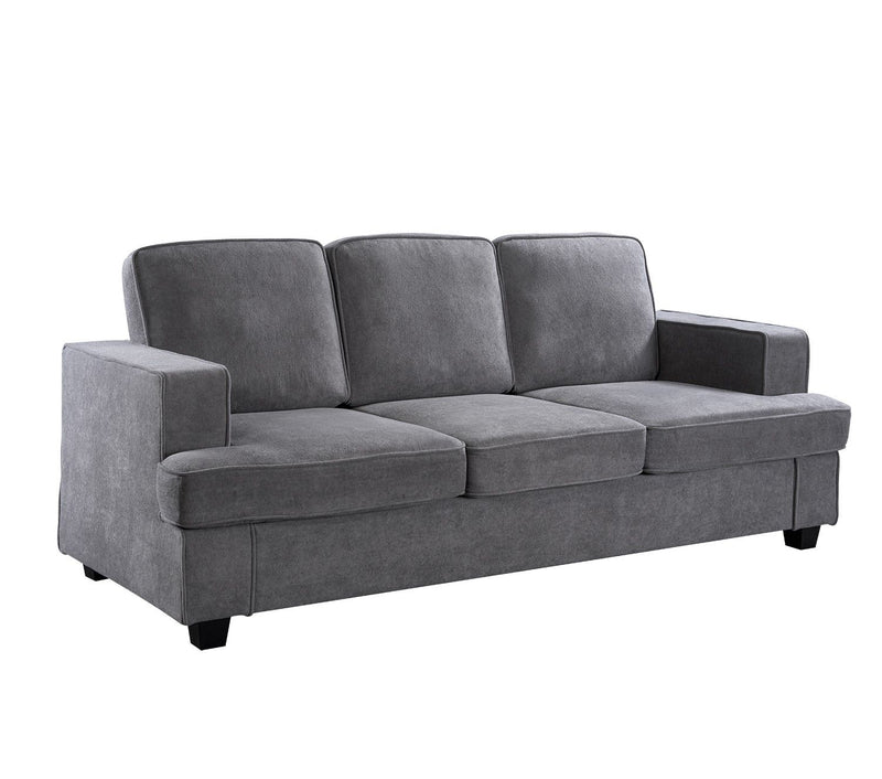 Modern Sofa, Comfortable 3 Seater Couch With Deep Seating, Loose Back Cushions, Wide Arms