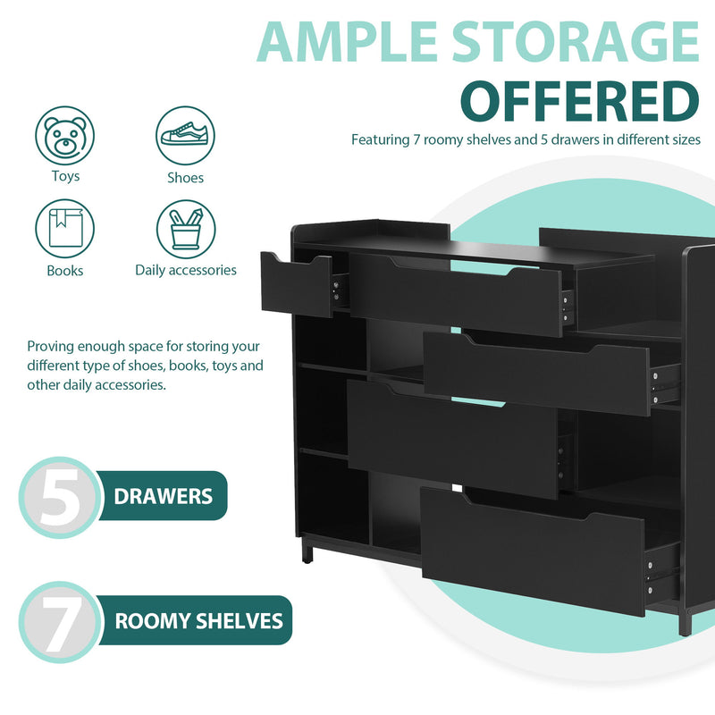 Shoe Storage Cabinet For Entryway With Drawers And Shelves, Modern Shoe Organizer Cabinet, Free Standing Shoe Rack For Hallway, Living Room