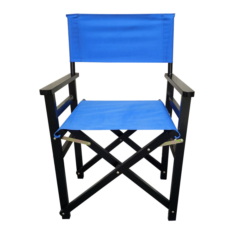 Folding Chair Wooden Director Chair Canvas Folding Chair Folding Chair (Set of 2) - Blue