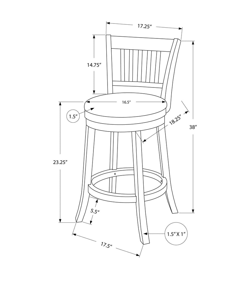 Transitional Swivel Bar Stool Counter Height (Set of 2)