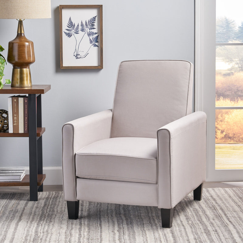 Linen Push Back Chair For Elegant Home