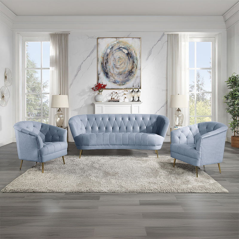 Bayram - Sofa - Light Gray Velvet