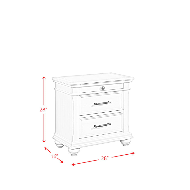 Slater - 3-Drawer Nightstand With Usb Ports