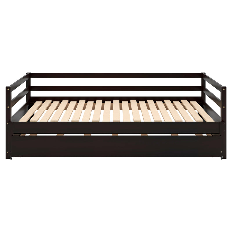 Twin or Double Twin Daybed with Trundle,Espresso