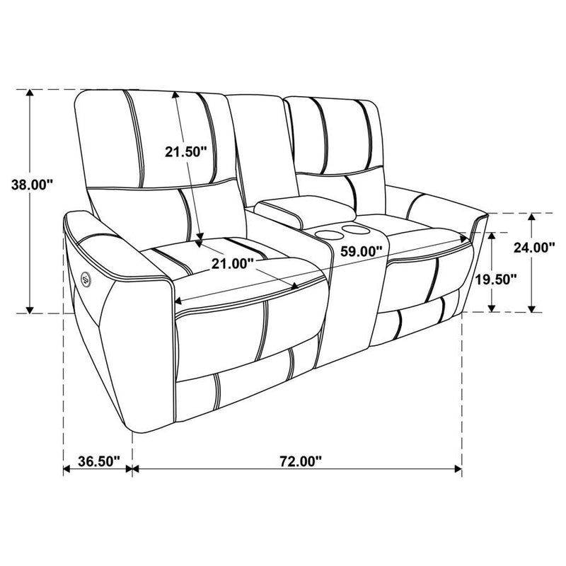 Greenfield - Upholstered Power Reclining Loveseat