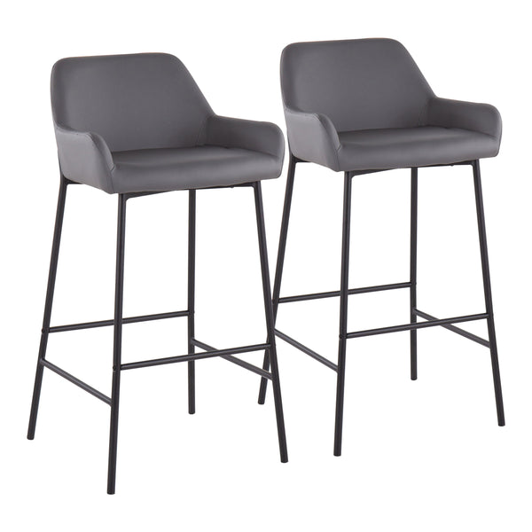 Daniella - Stylish Design Industrial Fixed Height Bar Stool (Set of 2)