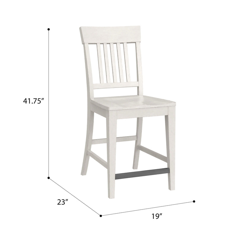 Haidel - Slat Back Counter Stools (Set of 2) - White