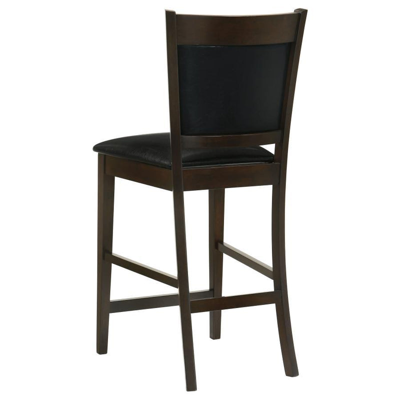 Jaden - Upholstered Counter Chair (Set of 2) - Black And Espresso - Atlantic Fine Furniture Inc