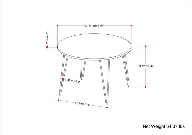 Hunter - Round Dining Table - Natural