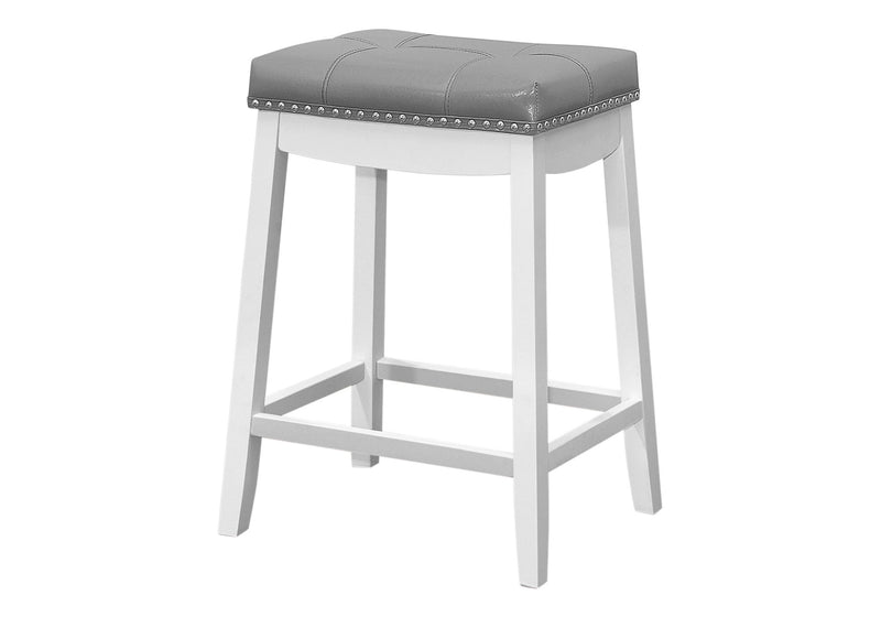 Bar Stool Counter Height, Saddle Seat, Transitional (Set of 2)