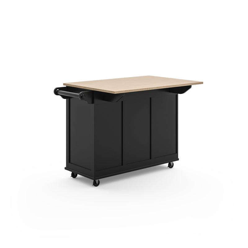 Blanche - Kitchen Cart - Rubber Wood Top