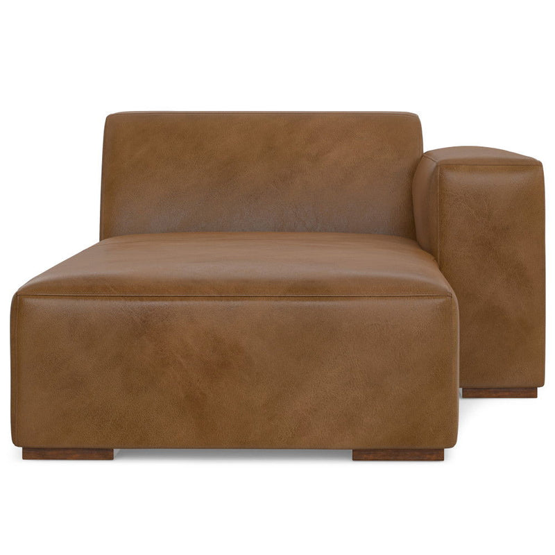 Rex - Right Chaise Sofa Module - Brown