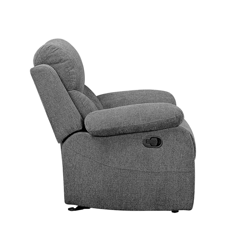 Kalen - Chenille 3 Piece Recliner Living Room Set - Gray