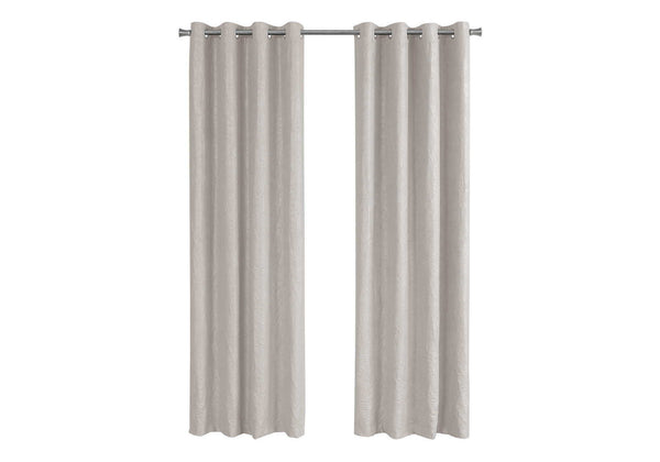 2 Pieces Set, Curtain Panel, Room Darkening, Grommet, Contemporary & Modern