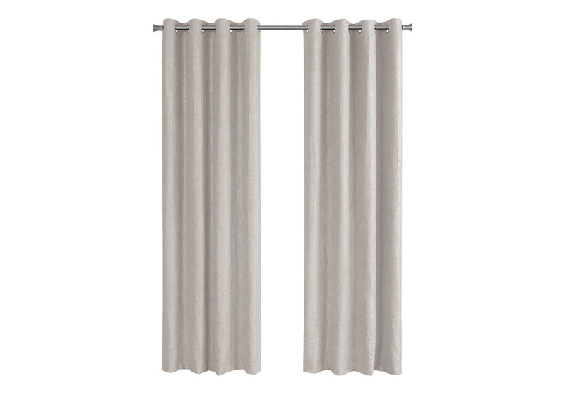 2 Pieces Set, Curtain Panel, Room Darkening, Grommet, Contemporary & Modern