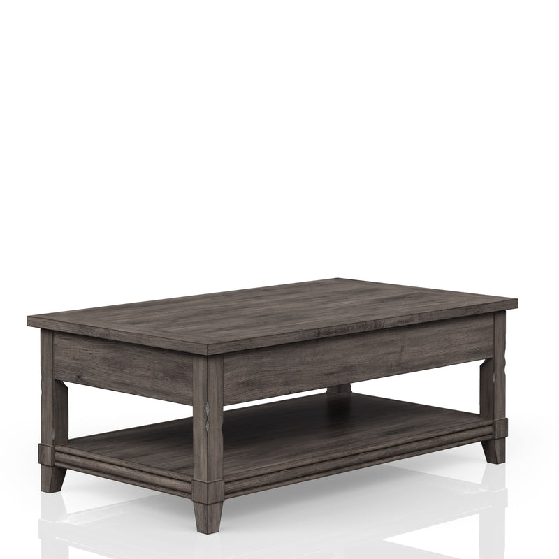 Lift Top Cocktail Table With Casters - Gray