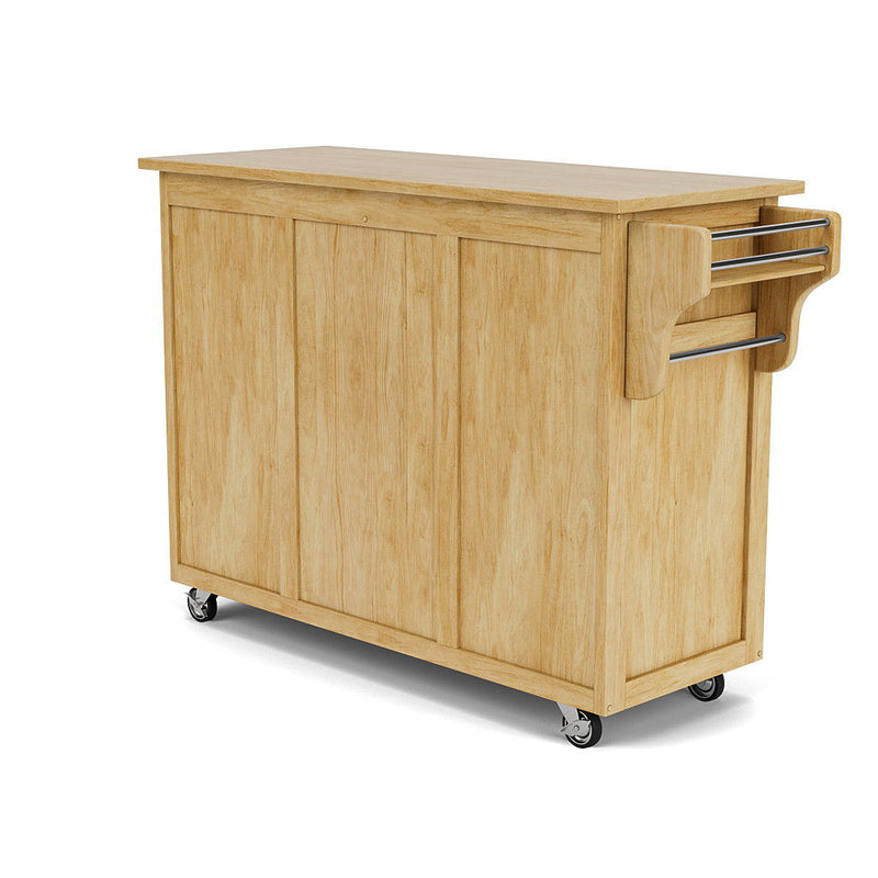 Create-A-Cart - 4 Doors Kitchen Cart - Light Wood Top