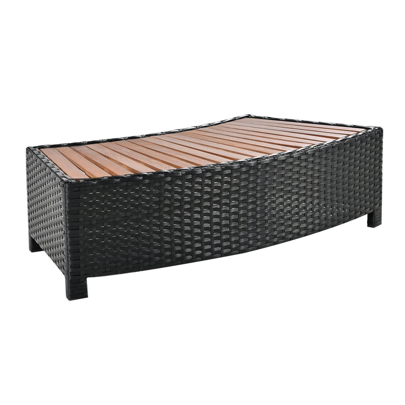 Spa Surround Spa Frame Patio Rattan Sofa Set With Storage Spaces, Mini Sofa And Comfortable Cushion For Patio, Backyard