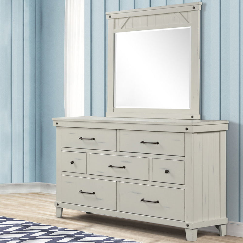 7 Drawer Dresser - White