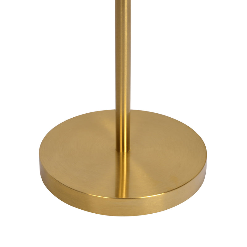 Brilliance - Modern Floor Lamp, Opal Shades And Round Base - Clear / Gold