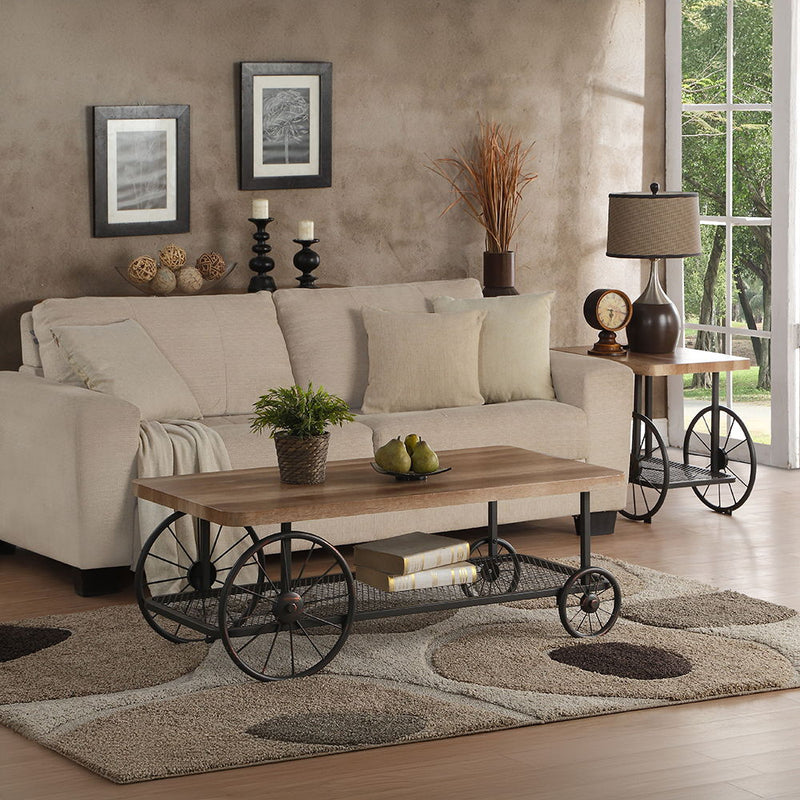 Francie - Coffee Table - Oak & Antique Gray