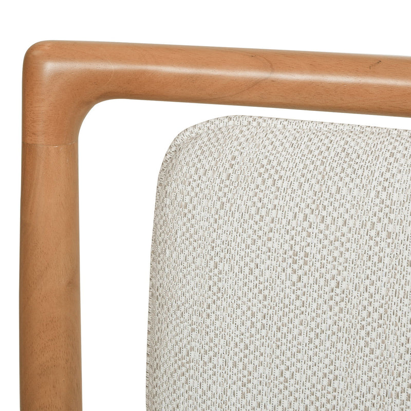 Scandi - Upholstered Dining Chair, Stain Resistant High (Set of 2) - Natural Light Brown / White Pepper