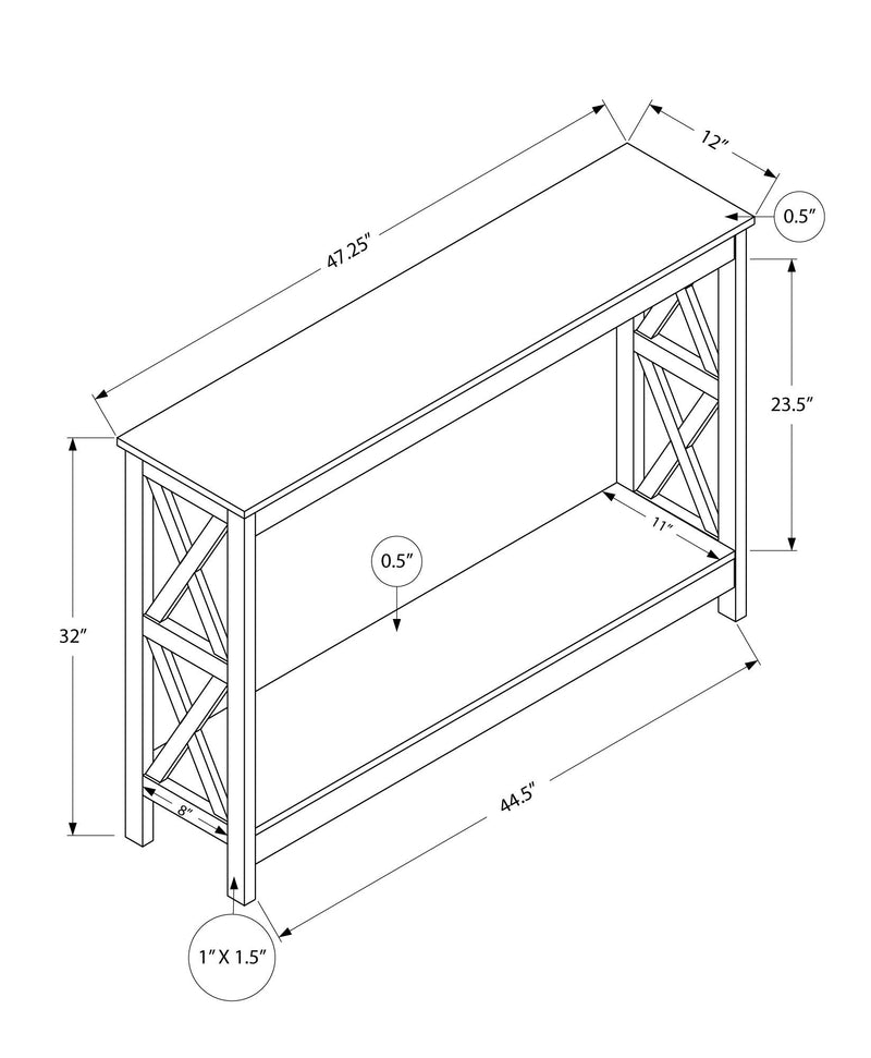 Accent Console Table For Entryway, Stylish Modern - Taupe