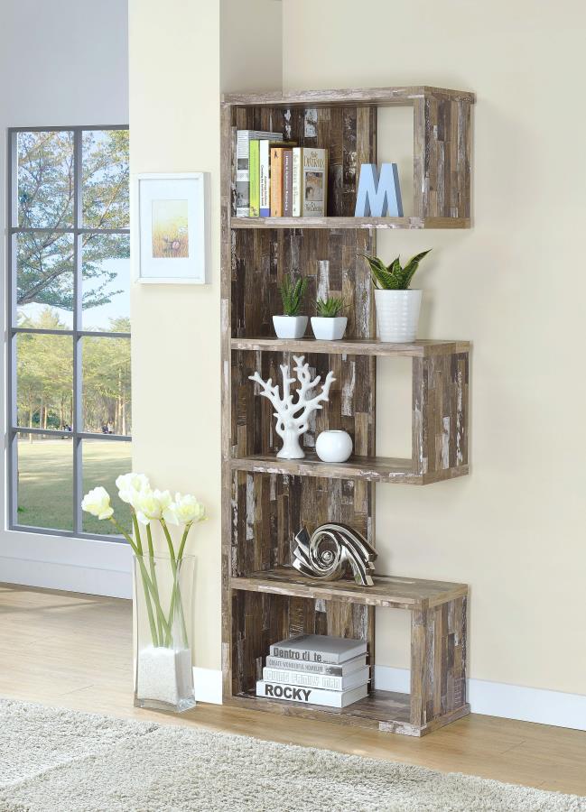 Joey - 5-tier Alternating Boxes Design Bookcase