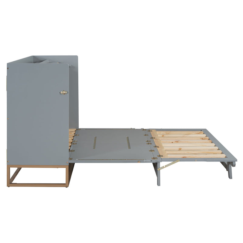 Murphy Bed With Iron Legs, Modern Design