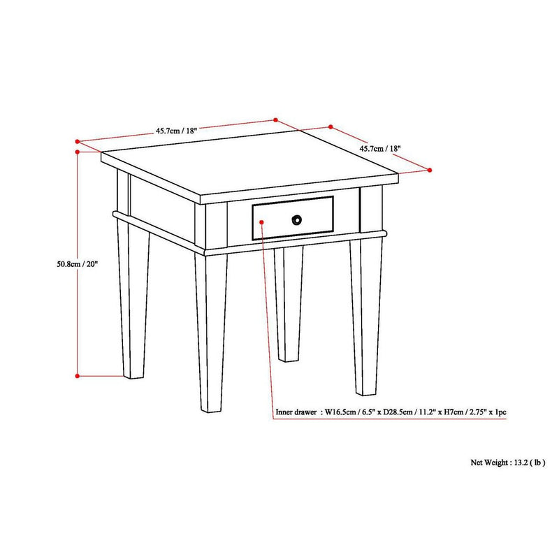 Carlton - End Table - Farmhouse Gray