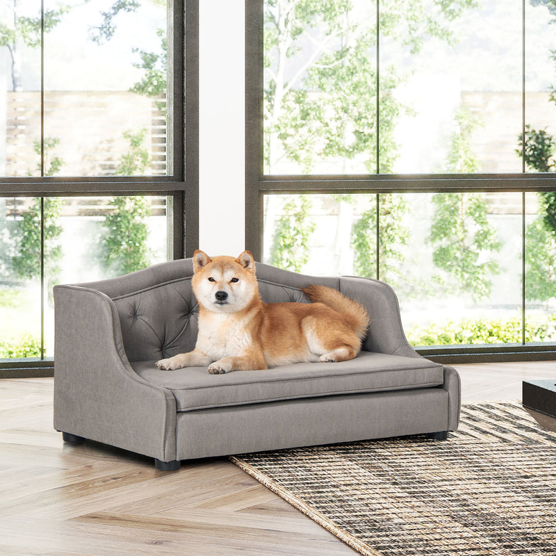 Robin - Tufted Wingback Pet Sofa Bed, Medium