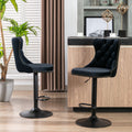 Swivel Velvet Barstools Adjusatble Seat Height, Modern Upholstered Bar Stools With Backs Comfortable Tufted For Home Pub And Kitchen Island (Set of 2)