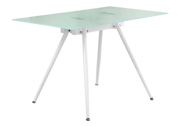 Computer Desk For Home Office, Laptop, Tempered Glass, Contemporary & Modern - White