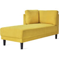 Mid-Century Modern Linen Corner Lounge Chair, Upholstered Indoor Chaise Lounge, Sleeper Sofa