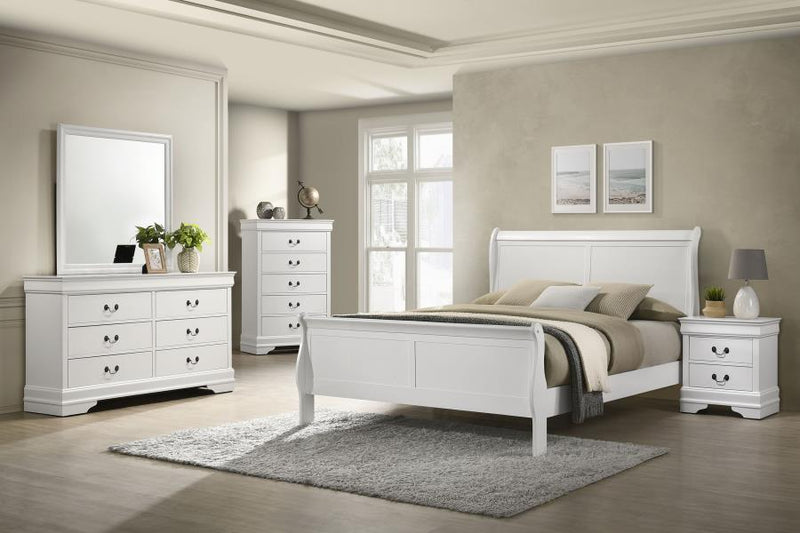 Louis Philippe - 6 Drawer Dresser - White