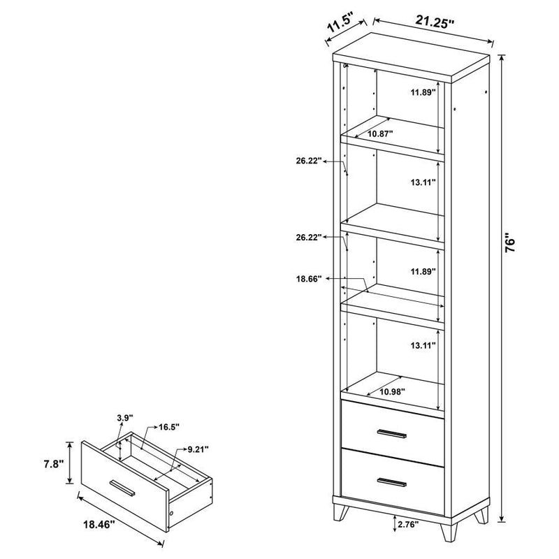 Lewes - 4 Piece TV Entertainment Center - Cappuccino