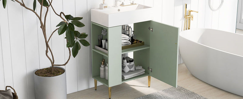 Bathroom Vanity, Combo Cabinet, Bathroom Storage Cabinet, Single Ceramic Sink