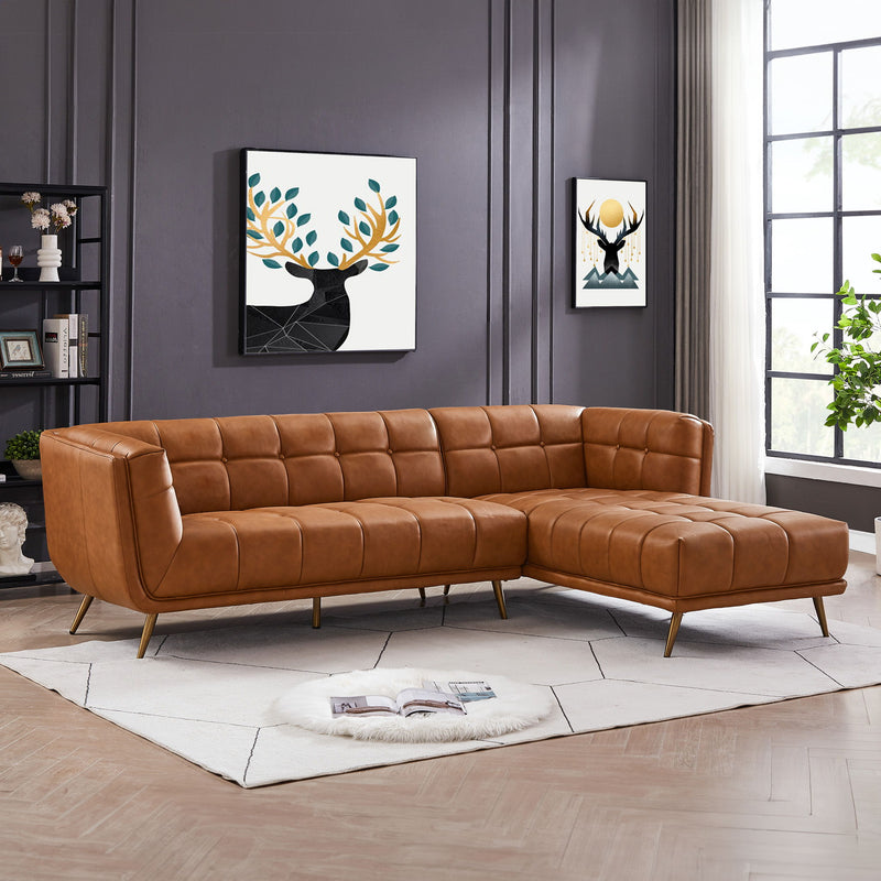 Addison - L Shape Sectional Sofa Tufted