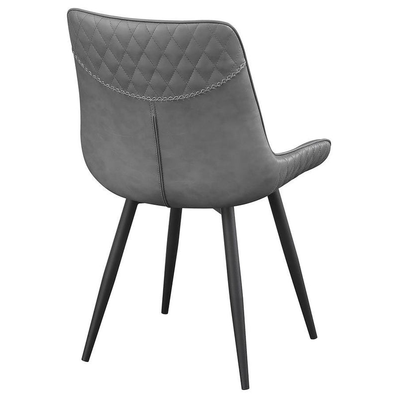 Brassie - Upholstered Swivel Dining Side Chair (Set of 2) - Gray - Atlantic Fine Furniture Inc