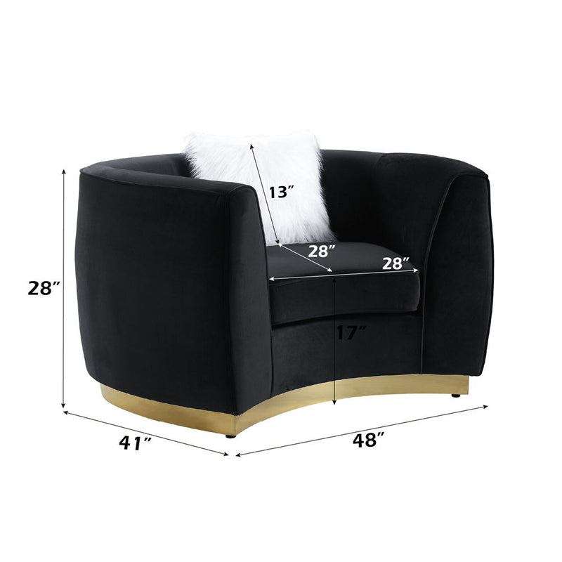 Achelle - Chair - Black Velvet