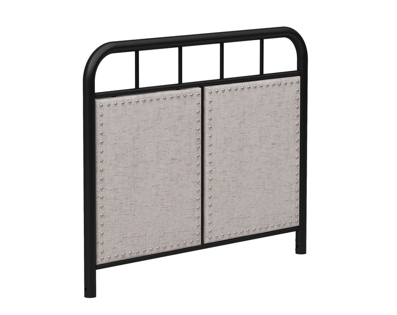 Twin Size Linen Upholstered Platform Metal Bed Frame With Fabric Headboard And Footboard - Brown