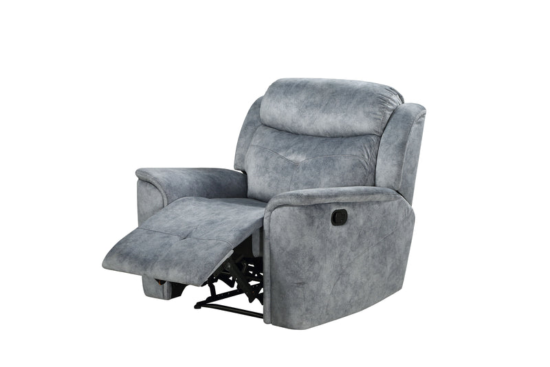 Mariana - Manual Recliner Chair - Silver Gray