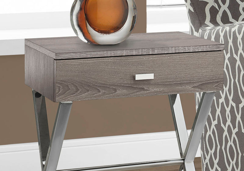 Accent Side X Table, Storage Drawer, Contemporary & Modern