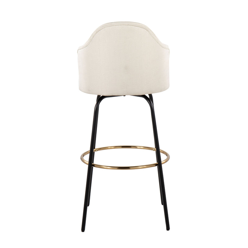 Ahoy - Contemporary Fixed Height Bar Stool Round Footrest (Set of 2)