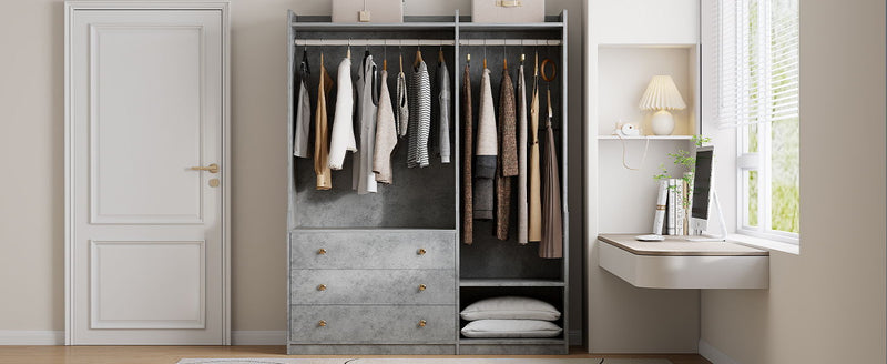 Open Wardrobe Storage For Bedroom