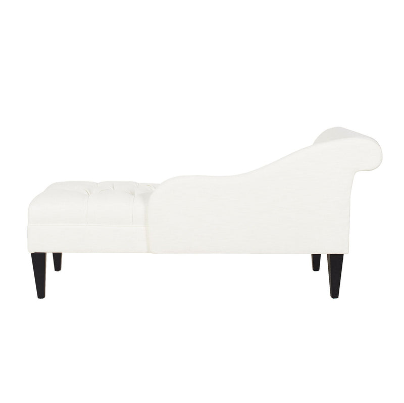 Harrison - Tufted Roll Arm Chaise Lounge - Antique White