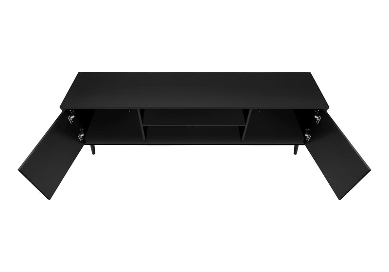 TV Stand, Console, Media Entertainment Center, Storage Cabinet, Modern Design - Black